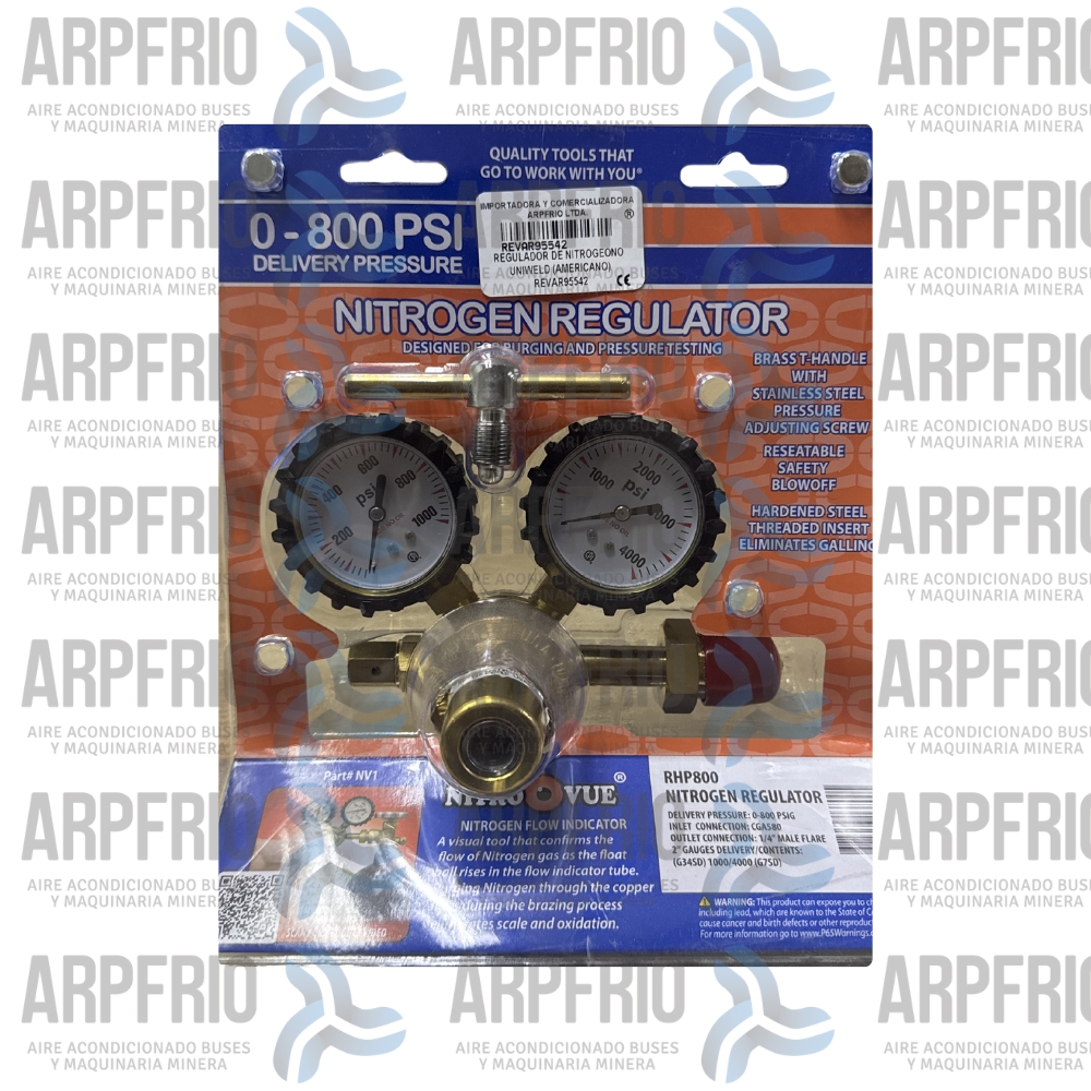 regulador de nitrogeno uniweld